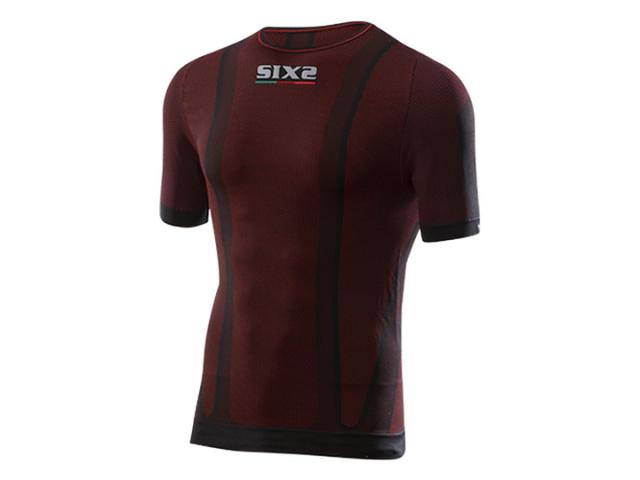 Girocollo a Maniche Corte SIXS TS1 Carbon UnderWear Dark Red